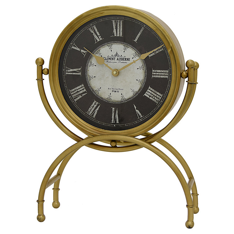 Darby Home Co Metal Tabletop Clock Wayfair.ca